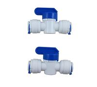 Zaojiao 3/20,3 cm Quick Connect Ball Valve Eau purificateurs Tube raccords pour eau RO Système d'osmose inverse (lot de 2)