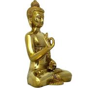 Zap Impex bénédiction en Laiton Fait Main Statue de Bouddha en méditation Statue Religieuse Décor