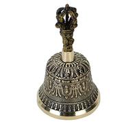 Zap Impex Cloche tibétaine pour méditation et prière Dorje Vajra - cloche bouddhiste - 15 cm - Cadeau de Noël