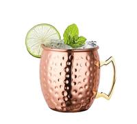 Zap Impex ® Cuivre Pur Moscow Mule Cup, Pas de revêtement, intérieur Nickel, gehämmerten cuivre, idéal pour Tous Les gekühlten Boisson blendend Entretenir & Bar ou à la Maison, Grand Bar Cadeau