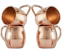 ZAP Impex en cuivre pur Barrel Moscow Mule en cuivre martelé Tasses non revêtue, idéal pour toute Boisson fraîche Bar ou Home Meilleur Cadeau Lot de 4