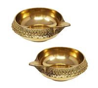 Zap Impex Lampe à huile traditionnelle en laiton - Fabriquée à la main - Décoration de festival indien Diya pour la maison (2)
