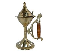 Zap Impex Lotus Style Brûleur à Charbon en Laiton Massif Taille 17,8 cm