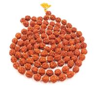 Zap Impex Rudraksha Mala Collier Rudraksha Naturel Certifié Rudraksha Mala, Certificat Rudraksha Mala Original, Rudraksha 5mm (Taille : 10mm, Perles : 108+1), graines