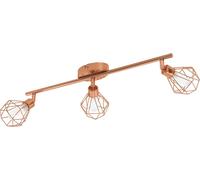 Zapata Spot Acier Plafonnier 3 Ampoules 3 W Cuivre