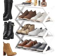 Zapatero para la organización del hogar - estante organizador de zapatos de varios niveles, soporte para zapatillas que ahorra espacio, entrada, baño, puerta de entrada, a prueba de polvo, zapatero ec