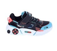 Zapatillas enfant Skechers Gametronix - Noir/Bleu - Lacets 31