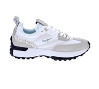 Pepe Jeans Lucky Print Leather Sneakers White