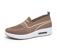 Zapatillas Sin Cordones de Malla transpirable Para caminar, cómodas y Con Suela Ligera. Zapatillas Casuales Para el día a día, ideales Para mamás ocupadas. (A-Coffee, 41)
