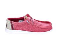 HEYDUDE - Wally Jute - Chaussures pour Hommes - Baskets avec Semelles Confortables - Style Mocassin, Claret Red/Silver Birch, 43