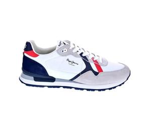 Zapatos Pepe Jeans Zapatos - PEPE JEANS - Brit Road - Blanc - Lacets - Plat 43