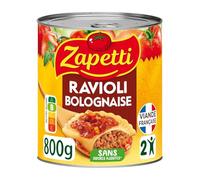 ZAPETTI - Plat Familial Ravioli à la Bolognaise, Farce Savoureuse au Bœuf, Boîte 800g - Lot de 3 - vendu par Lot