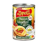 ZAPETTI - Ravioli Végétal Blé Et Pois - Plat Végétal Complet - Plat Cuisiné 400G - Lot De 4 - Vendu Par Lot
