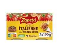 ZAPETTI - Sauce Italienne Authentique, Saveur Tomate et Herbes Méditerranéennes (2x190g) - Lot de 4 - vendu par Lot