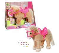 Zapf Creation 835203 Baby Born My Cute Horse - Eletronisches Plüschpferd mit Lauf- und Soundfunktion, Rosa Sattel, Rosa Zaumzeug und Pins zum Dekorieren.