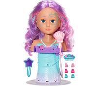 Zapf Creation 835364 Baby Born Sister Styling Head Meerjungfrau - Drehbarer Frisierkopf mit elektronischer Brause und Haar-Accessoires für Die Badewanne.