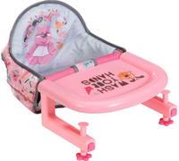 BABY born Trona 832417 - Accesorios para muñecas de 36 y 43cm - Incluye trona que se engancha a la mayoría de las mesas de 15 a 40 mm - Edad: 3+ años