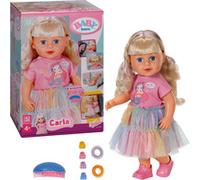BABY born Carla - Poupée de 43 cm - Cheveux blonds méchés de Haute qualité - Ne nécessite Pas de Piles - Convient aux Enfants à partir de 4 Ans - Inclut 7 Accessoires