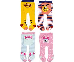 Zapf Creation Baby Born Collants Assortis 43 cm - pour Les Tout-Petits de 3 Ans et Plus - Adapté aux Tout-Petits - Beaux Styles - Contient Deux Paquets de Collants