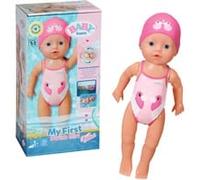 BABY born 834060 Ma première nage Fille - Poupée de 30cm avec maillot de bain fixe et bonnet pour les jeux aquatiques - Fonctionne sans piles - Convient aux enfants dès 1 an