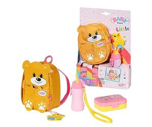Zapf Creation Baby Born Sac à Dos Maternelle 36 cm avec Accessoires | Sac à dos ours, boîte à déjeuner et gourde, adaptés aux poupons de 36 cm