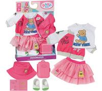BABY born Tenue de voyage pour poupée 43 cm – robe, chaussures et accessoires