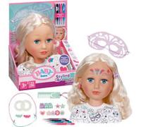 ZAPF Creation BABY born Tête de coiffure à peindre et coiffer, Maquillage et tête à coiffer