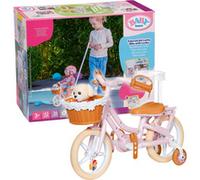 BABY born Vélo pour poupée Lucky avec panier, guidon et autocollants