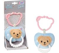 ZAPF Creation Sucette pour bébés BABY born avec anneau de dentition et clip design ours lavable, Anneau à mordre