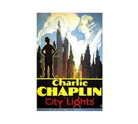 ZAPORA City Lights Poster sur toile Charlie Chaplin Décoration murale pour salon chambre à coucher sans cadre 30 x 45 cm