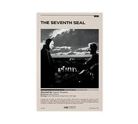 ZAPORA Exclusive Art Poster sur toile Le septième sceau rétro - Décoration murale - Pour salon, chambre à coucher - Sans cadre - 60 x 90 cm