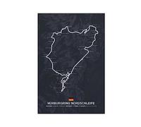 ZAPORA Nurburgring Anneau du Nord Métal Toile Art Mural Salon Affiche Murale Chambre Esthétique Décor Sport Paysage Bureau Sans Cadre 60x