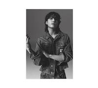 ZAPORA Poster BTS Jungkook sur toile - Décoration murale pour salon, chambre à coucher - Style sans cadre - 30 x 45 cm
