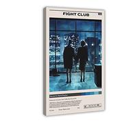 ZAPORA Poster de film Fight Club sur toile, décoration murale pour salon, chambre à coucher, style cadre, 20 x 30 cm