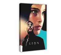 ZAPORA Poster du film Leon Jean Reno et Natalie Portman sur toile - Décoration de chambre à coucher, bureau, chambre - Cadeau - 30 x 45 cm