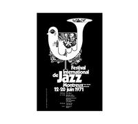 ZAPORA Poster sur toile Montreux Jazz Festival '71, décoration de chambre à coucher, bureau, chambre, cadeau, sans cadre, 60 x 90 cm
