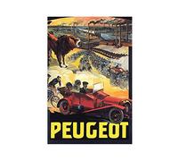 ZAPORA Poster sur toile Peugeot 3 vintage pour salon, chambre à coucher, décoration sans cadre, 30 x 45 cm
