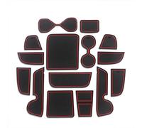 ZAPORA Tapis Fente Porte pour VEZEL HR-V 2021-2022 Tapis Antidérapant Rainure Porte Tapis Antidérapants sous-Verre Caoutchouc Accessoires D'intérieur De Voiture Insert Porte-gobelet(Rosso)