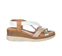 ZAPP Chaussures compensées en cuir pour femme 3744, Café, 40 EU Estrecho