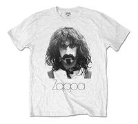 Zappa Frank - T-Shirt # S Unisex White # Thin Logo Portrait [Import]