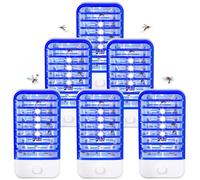Zapper à insectes d'intérieur 2026 avec bouchon anti-moustiques pour l'intérieur, lot de 6 tueurs de moustiques sûrs pour bébés pour pépinières et chambres, tueurs d'insectes à fruits avec