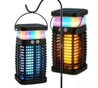 Zapper anti-insectes solaire pour intérieur et extérieur, avec lumière RVB et lampe de lecture, portable et rechargeable, étanche pour la maison, le jardin, la terrasse, le jardin