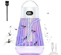 Zapper Anti-moustiques Pour La Maison, Lampe Anti-moustiques Avec Veilleuse, Répulsif Anti-mouches Électrique, Nouveau Piège Anti-moustiques Sans Fil À Suspendre, 2 En 1, Intérieur Et Extérieur(White)