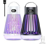 Zapper Anti-moustiques Pour La Maison, Lampe Anti-moustiques Avec Veilleuse, Répulsif Anti-mouches Électrique, Nouveau Piège Anti-moustiques Sans Fil À Suspendre, 2 En 1, Intérieur Et Extérieur(Black+