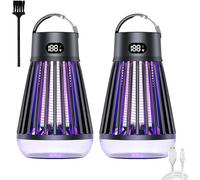 Zapper Anti-moustiques Pour La Maison, Lampe Anti-moustiques Avec Veilleuse, Répulsif Anti-mouches Électrique, Nouveau Piège Anti-moustiques Sans Fil À Suspendre, 2 En 1, Intérieur Et Extérieur(Black*