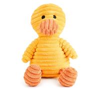 Zappi Co Canard Jaune en Peluche pour Chien avec couineur - Doux, Durable, Design nervuré pour Jouer, Parfait pour Les Chiens de Petite et Moyenne Taille, idéal pour Jouer et s'amuser interactifs.