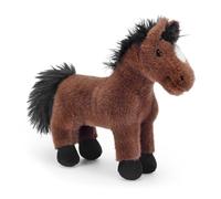 Zappi Co Chris Le Cheval en Peluche Brun foncé - Animal en Peluche Doux de 20 cm - Cadeau Cheval Jouet pour Enfants
