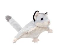 Zappi Co Écureuil volant en peluche, à tête courte, 22 cm de long, doux, collection d'animaux respectueux de l'environnement, pour nouveau-nés et tout-petits