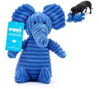 Zappi Co Jouet en Peluche pour Chien en Forme d'éléphant Bleu : matériau Doux et Durable, idéal pour Les Petits et Moyens Chiens.