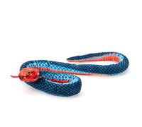 Zappi Co Jouet Serpent Corail Bleu 100% Recyclé (Longueur 100cm) Peluche Douce Écologique Vert Foncé pour Bébés